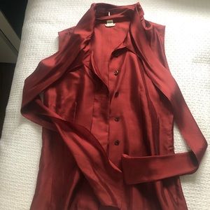 Hermès silk button down